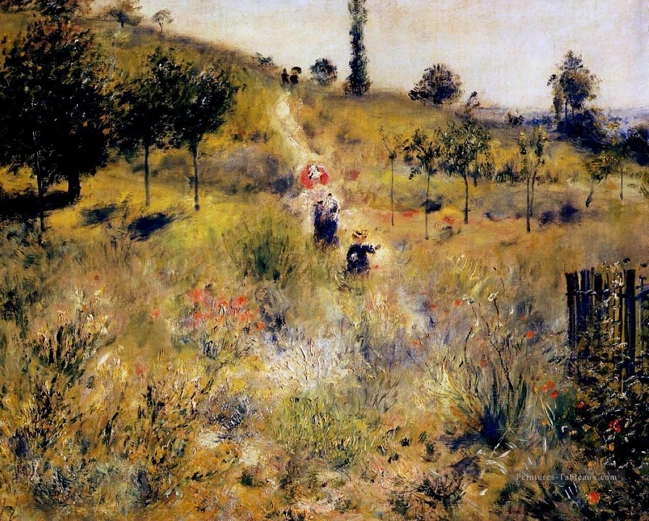 chemin à travers les hautes herbes Pierre Auguste Renoir Peintures à l'huile